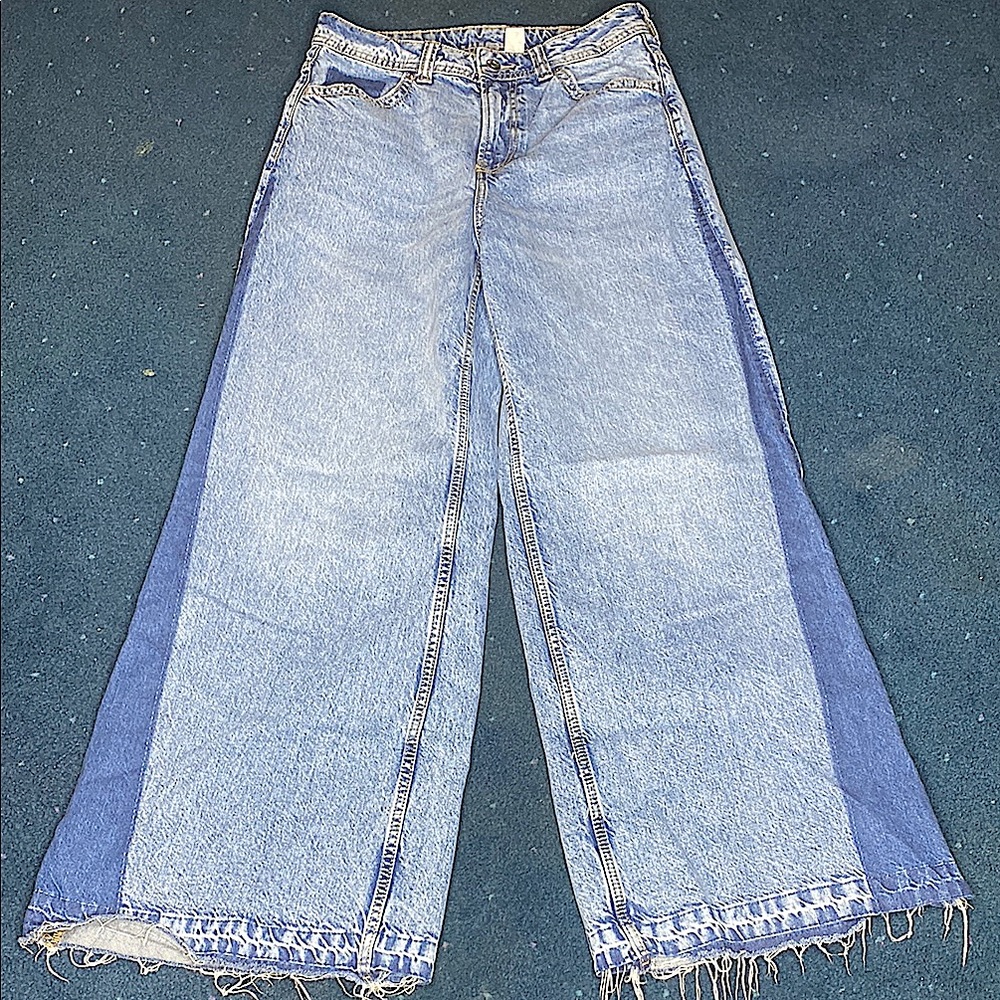 H&M High Waist Wide Leg Jeans